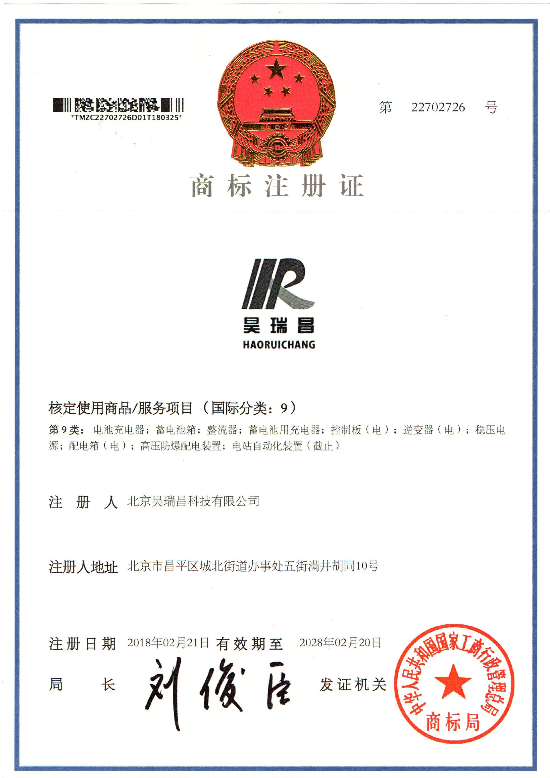 商标注册证（昊瑞昌） 拷贝.jpg