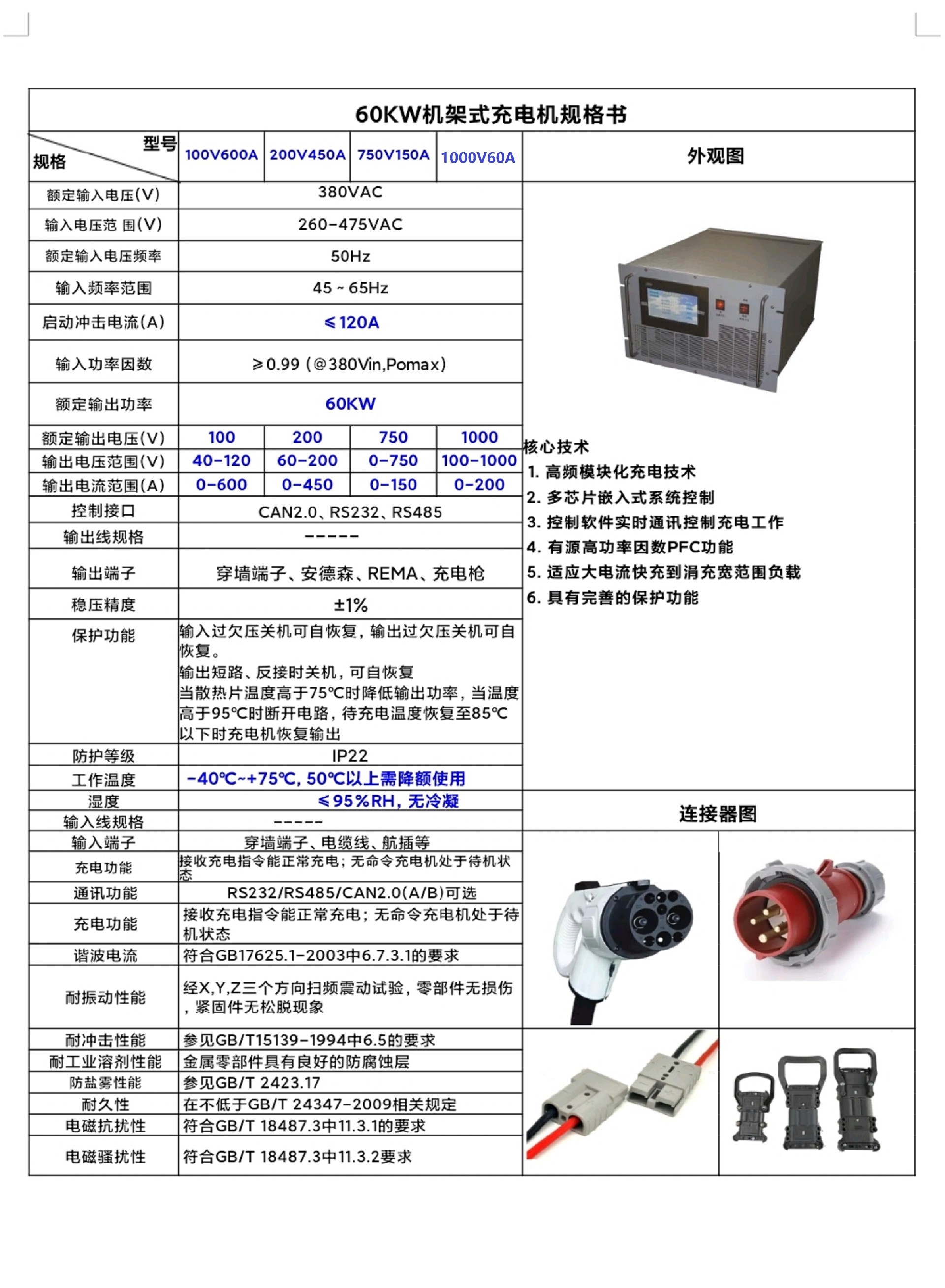 60KW非车载充电机